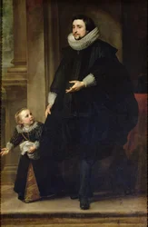 Porträt eines Edelmanns und seines Kindes oder Porträt des Bruders von Rubens